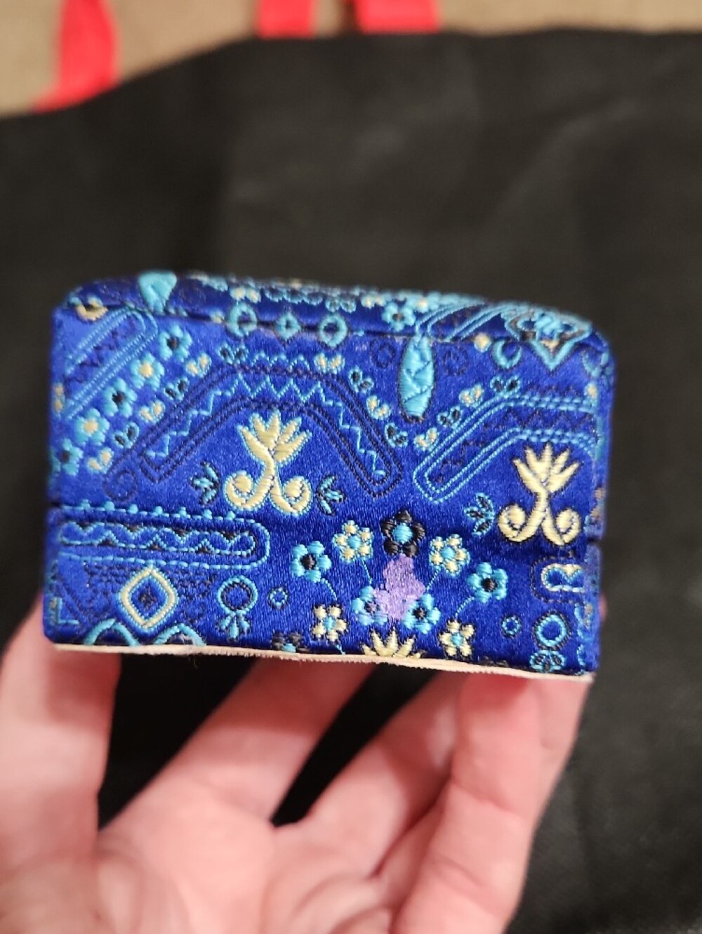 Blue Patterned Jewelry Box - Picture 4 of 6